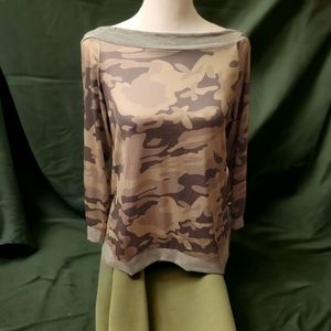 NWOT Unbranded Camo Long Sleeve Top Size Medium